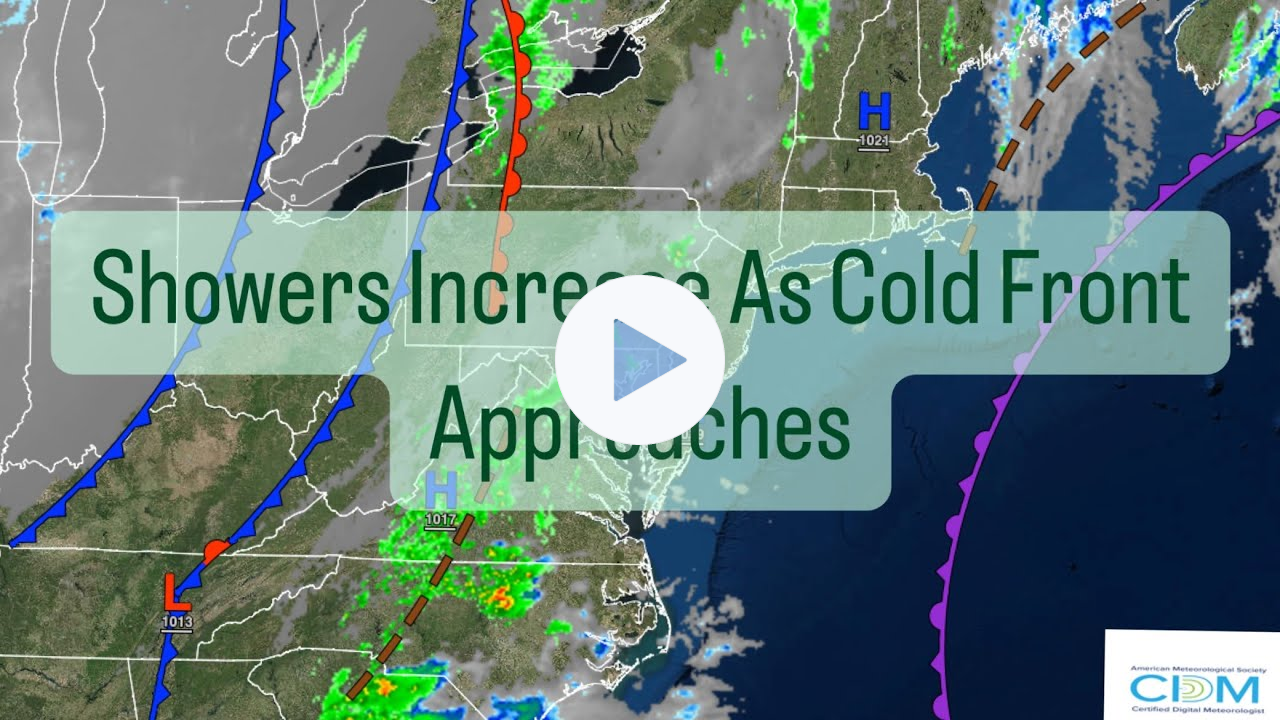 Showers Increase As Cold Front Approaches