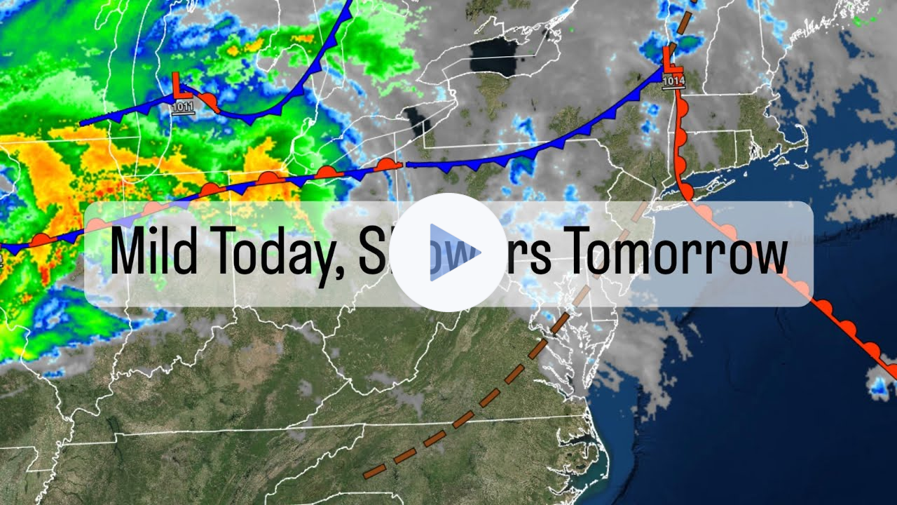 Mild Today, Showers Tomorrow