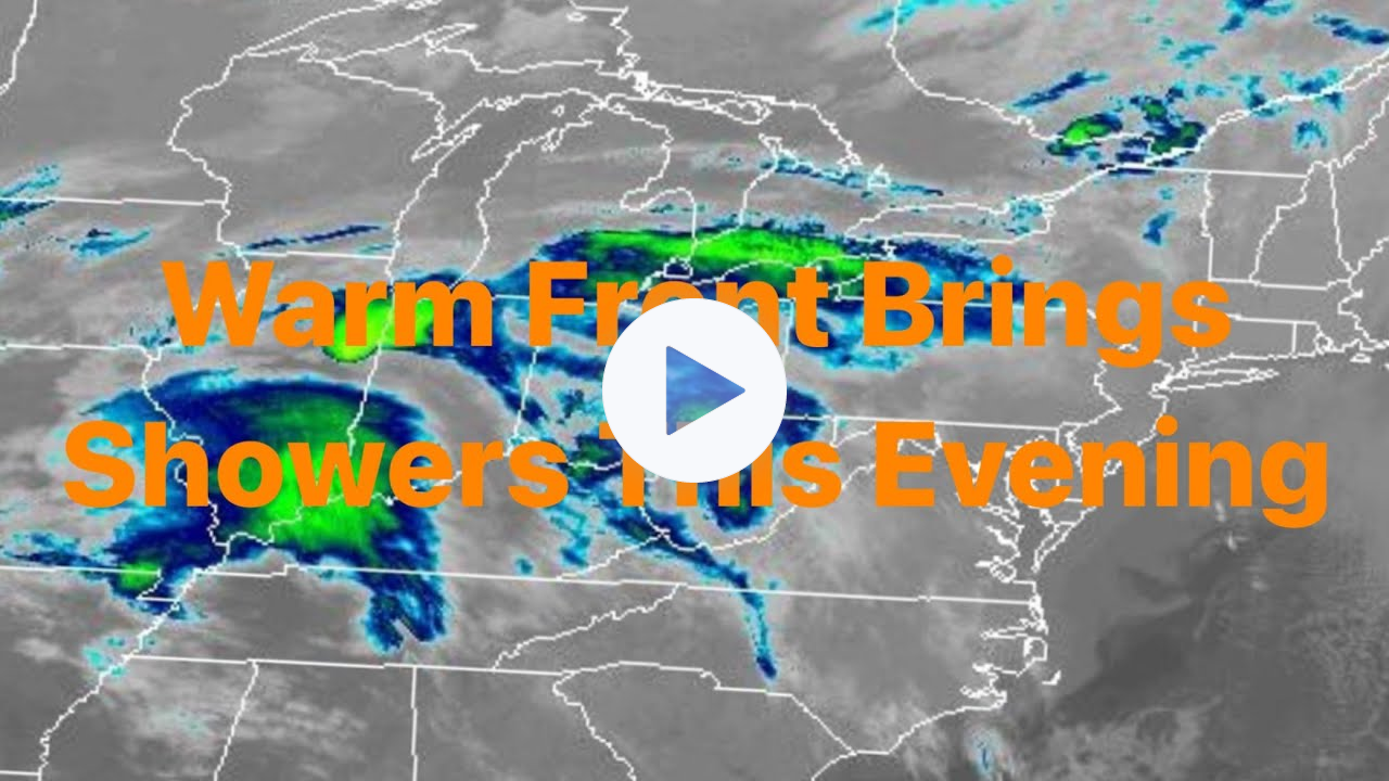 Warm Front Brings Showers This Evening