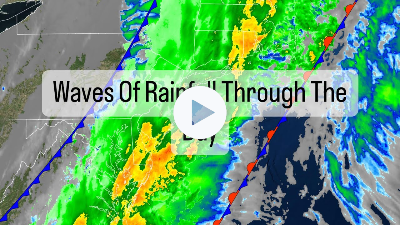 Waves Of Rainfall Through The Day