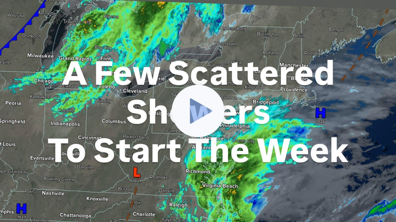 A Few Scattered Showers To Start The Week