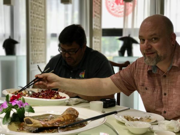 Your Publisher eating whole fish