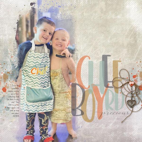 Overlapping Title on Scrapbook Page