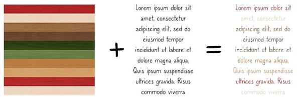 Shows a striped look to journalling.