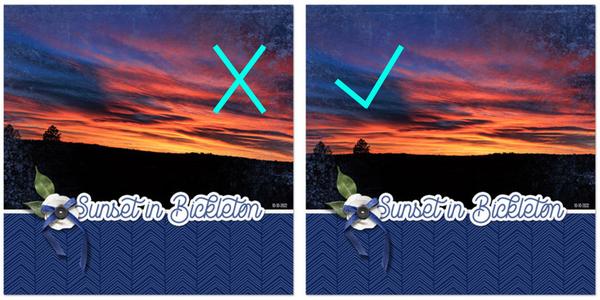 Sample pages showing before adn after with the images having a straightened horizon