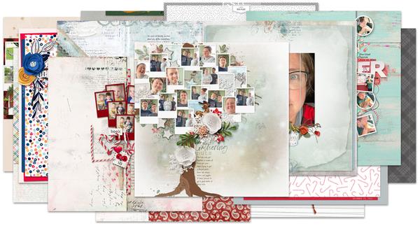 Sample pages from this month's Digital Scrapper Premier