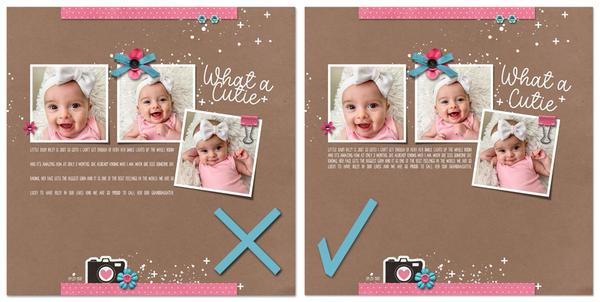 Page on left with incorrect leading, page on right correct leading.