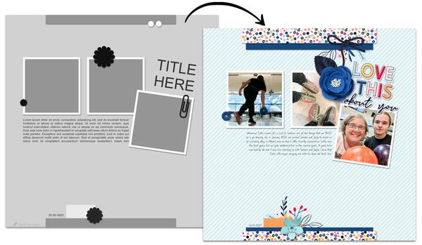 Template transformed to layout