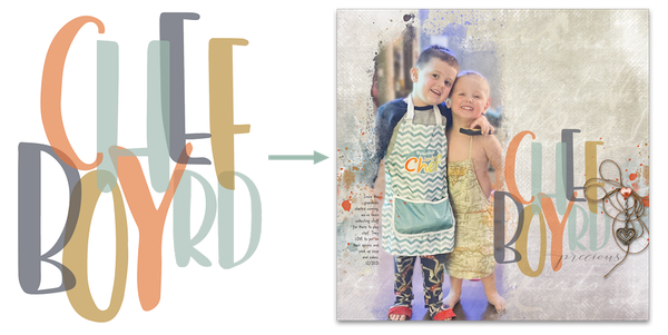 Sample Title on Scrapbook Page