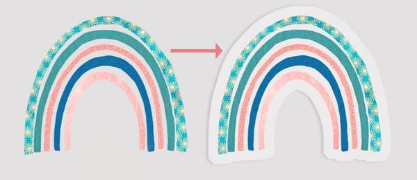 Making a rainbow element into a sticker