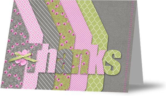 Layered Thanks Card Template