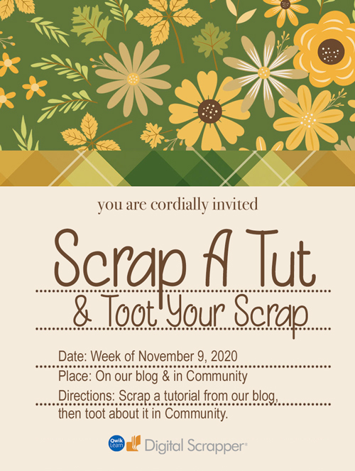 Scrap a Tut & Toot Your Scrap
