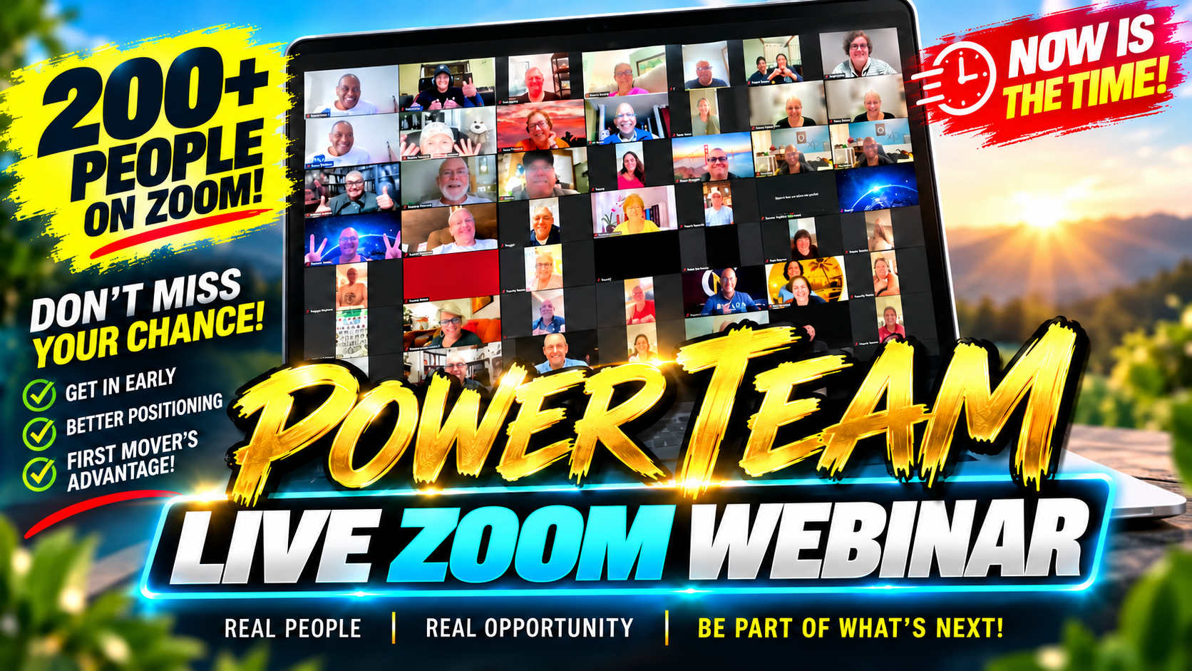 Power Team live Zoom webinar