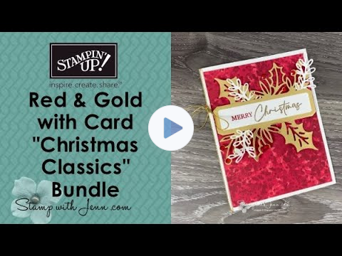 Red & Gold Christmas Card Idea with "Christmas Classics" from Stampin' Up!