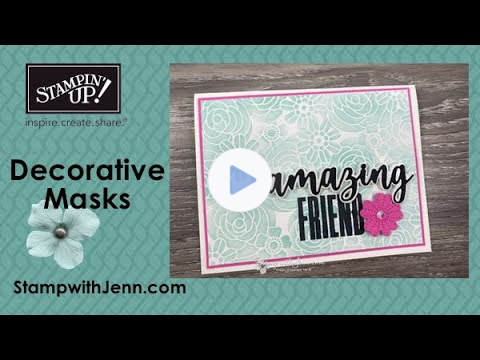 How to Use Decorative Masks from Stampin' Up! as a Beautiful Background