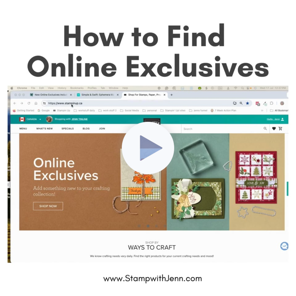 How to Find Online Exclusives from Stampin' Up!