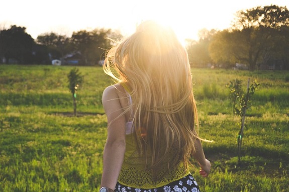 Woman in Sunset