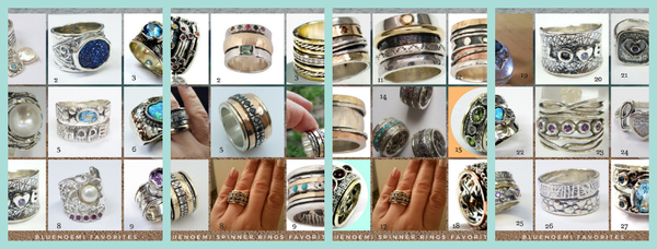 Sterling silver rings - Spinner rings