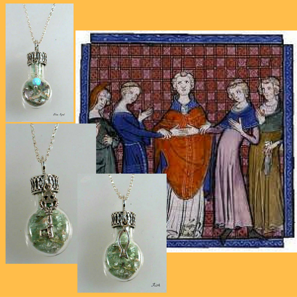 Roman Glass in a Bottle Necklace