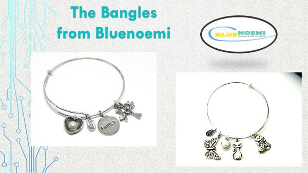 Silver bangles and charms bracelets
