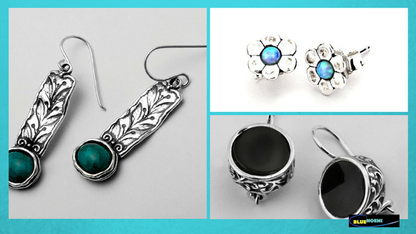Sterling silver earrings with Bluenoemi 