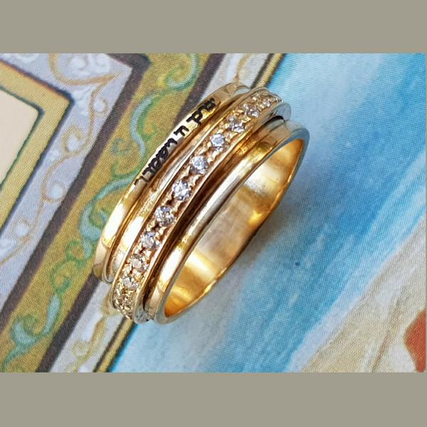 gold ring  zircons ring