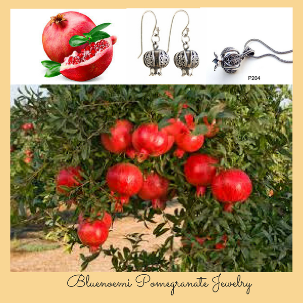 Pomegranates earrings and Necklaces