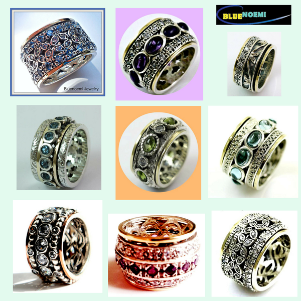 Gemstones Spinner Rings