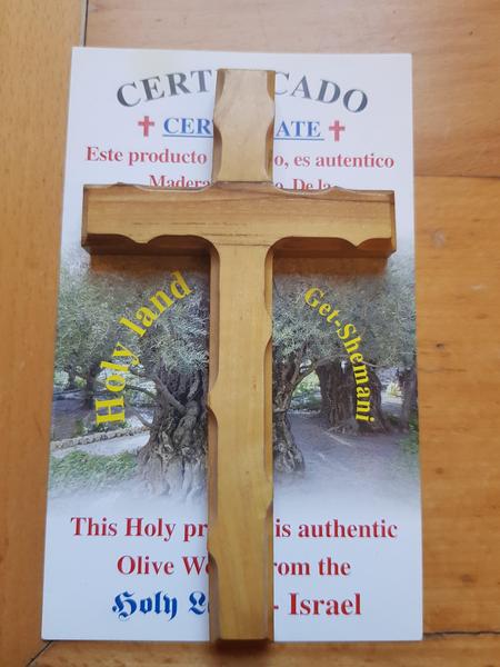 Olive Wood Cross for the Wall Bethlehem Jerusalem Holyland