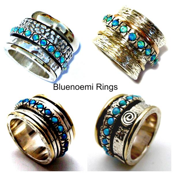 Blue Opals Rings