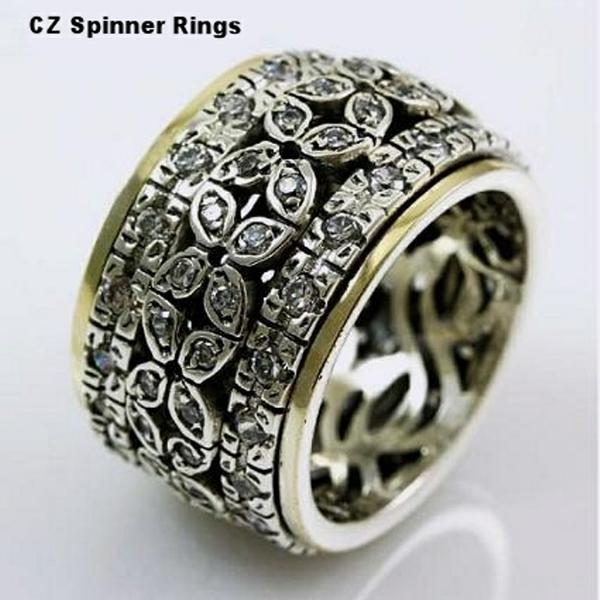 CZ Spinner Rings