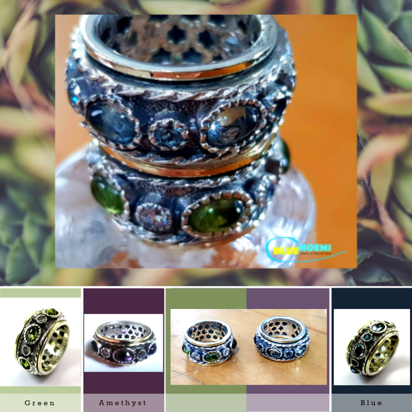 Gemstones on Spinner Rings