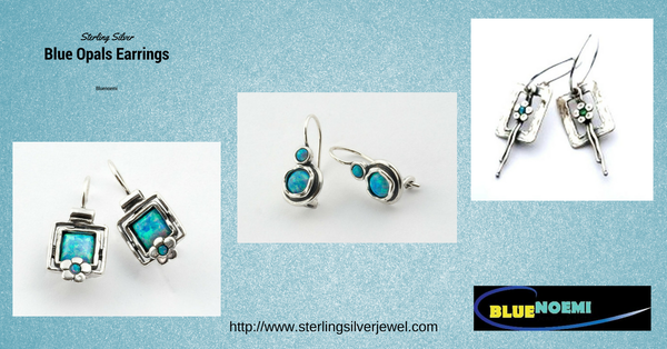 Sterling silver earrings Bluenoemi