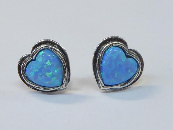 Bluenoemi opals silver earrings