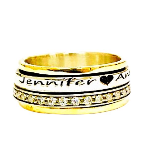 Engrave names ring