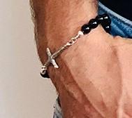 Cross onyx bracelet
