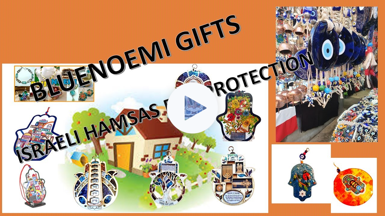 Bluenoemi Jewelry & Gifts - Hamsas Blue Eyes - Protection and Luck Jewish and Christian Gifts.