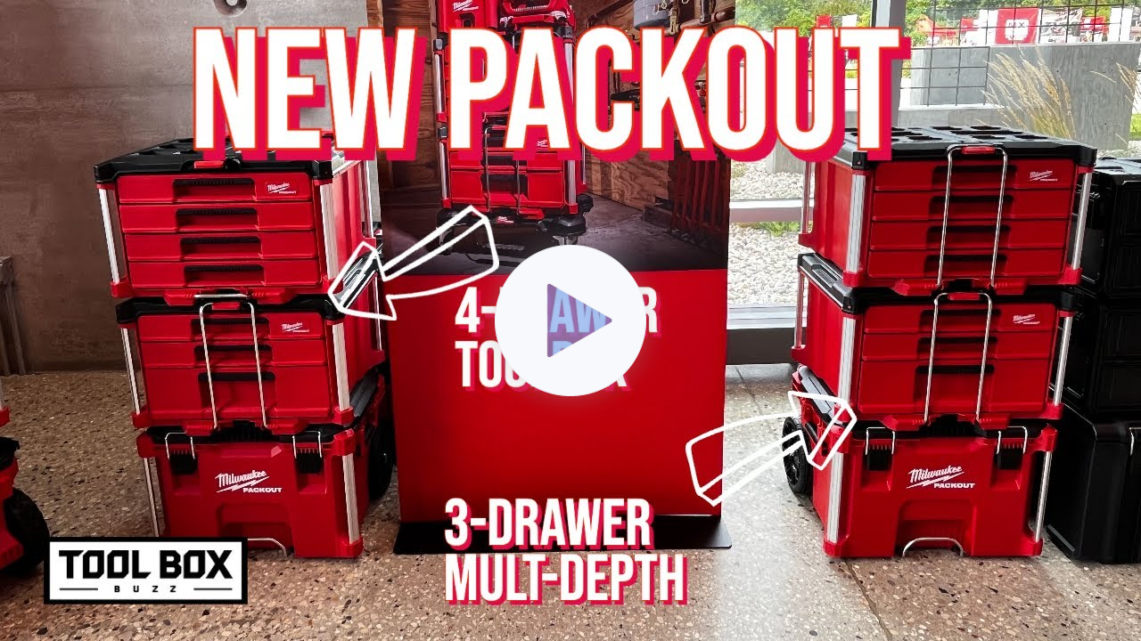 Milwaukee PACKOUT Muti-Depth 3 Drawer and 4-Drawer Tool Box