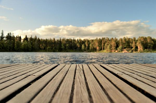 Dock on lake