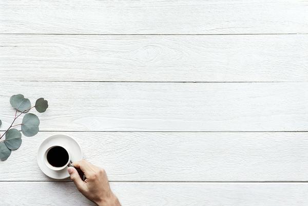 Clear table with coffee