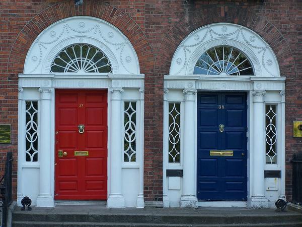 Red and Blue Front Door