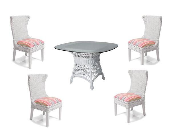 Clarissa White Dining Set