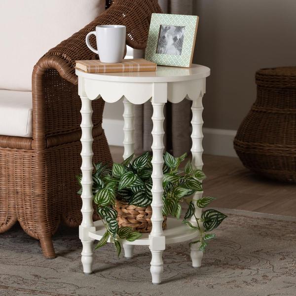 SCALLOP WICKER TABLES