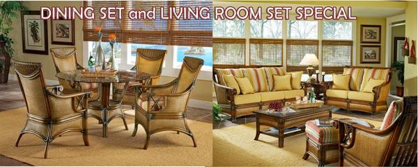 PACIFICA DINING AND LIVING ROOM COMBO