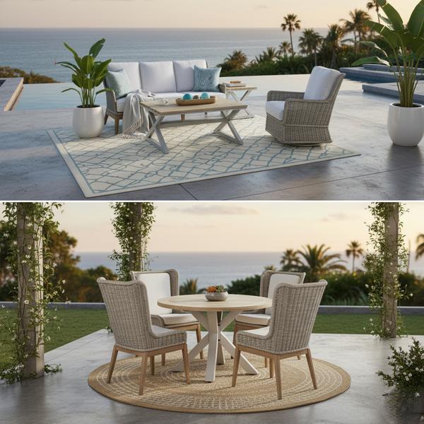 CARSON 9 PC SEATING AND DINING SET