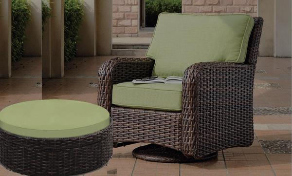St Tropez Glider and Ottoman Set