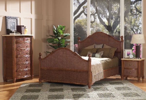 HAMPTON ROAD BEDROOM SET CLASSIC RATTAN