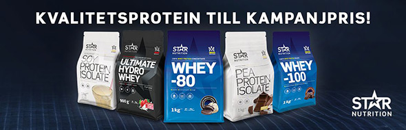 20–25 % rabatt på protein från Star Nutrition!