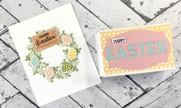easter card and gift box