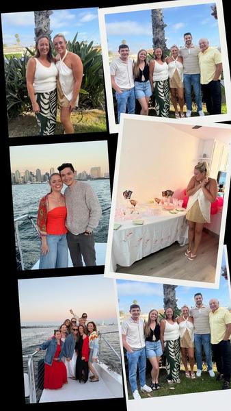 collage of taryn's birthday celebration